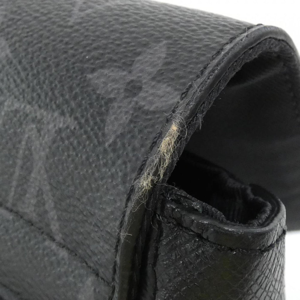 Louis Vuitton Black Coated Canvas Leather Shoulder Bag (Pre-Owned)