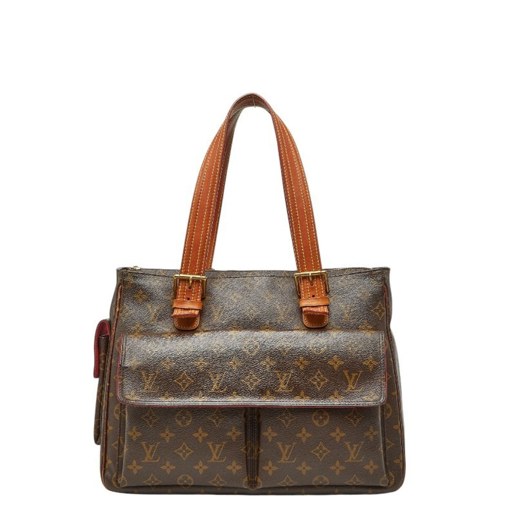 Louis Vuitton Brown Pvc Leather Handbag Tote Bag (Pre-Owned)