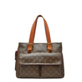 Louis Vuitton Brown Pvc Leather Handbag Tote Bag (Pre-Owned)