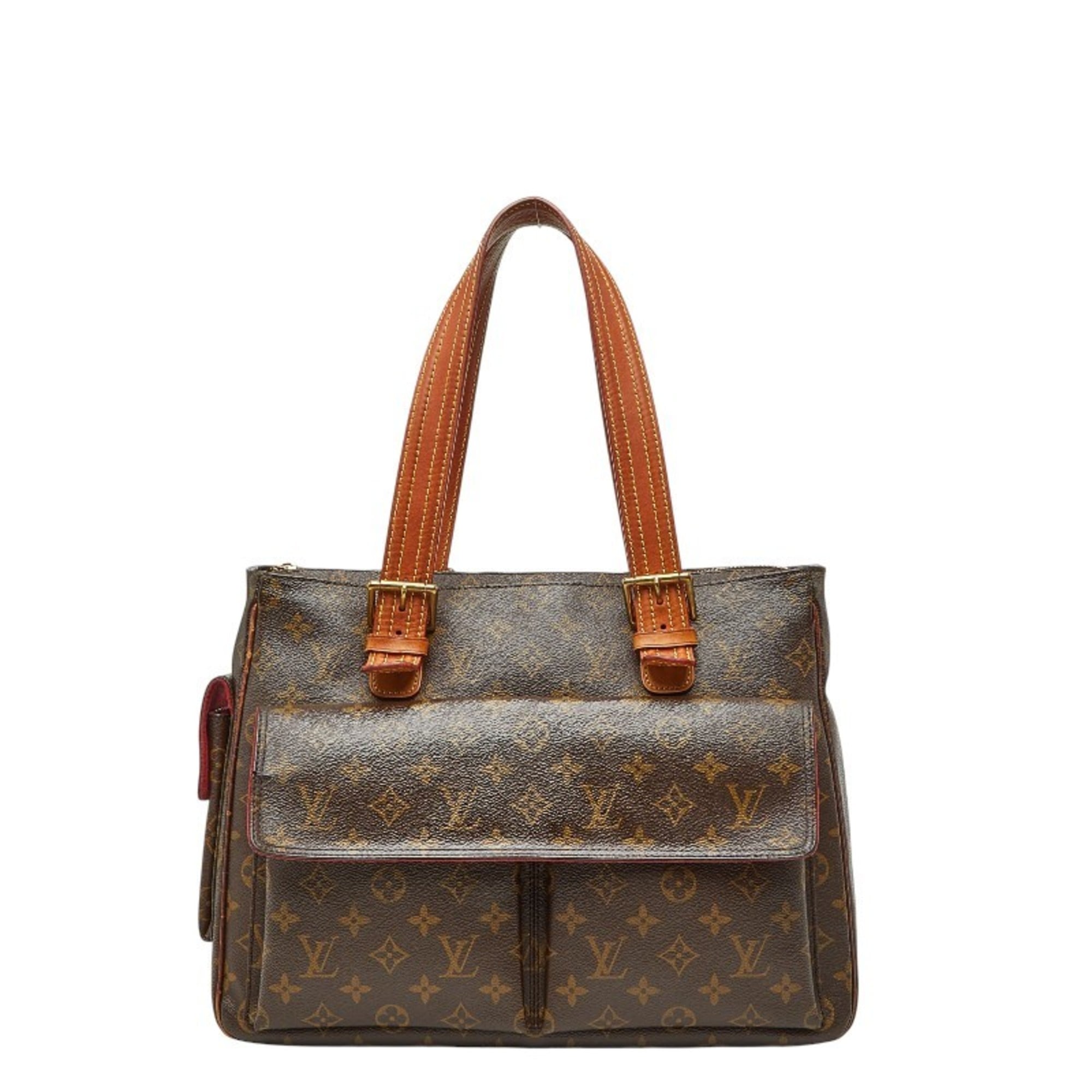 Louis Vuitton Brown Pvc Leather Handbag Tote Bag (Pre-Owned)
