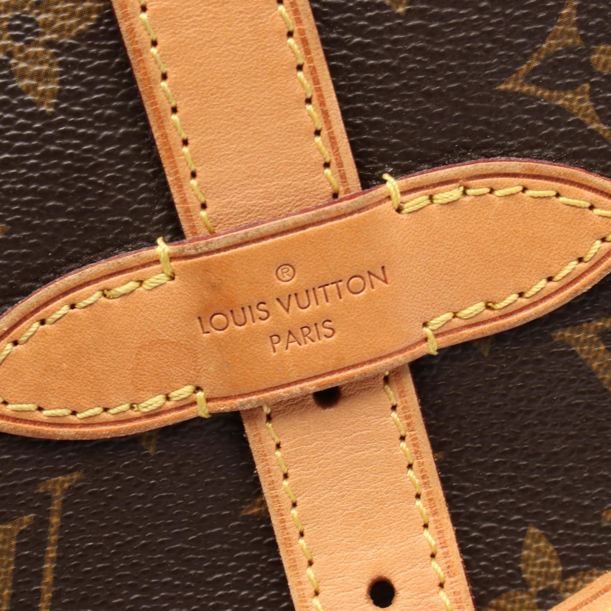 Louis Vuitton Brown Coated Canvas Leather Shoulder Bag (Pre-Owned)
