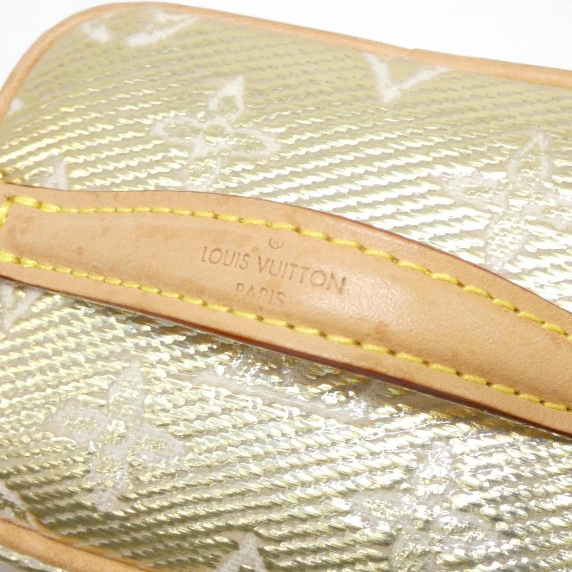 Louis Vuitton Beige Gold Cotton Shoulder Bag (Pre-Owned)