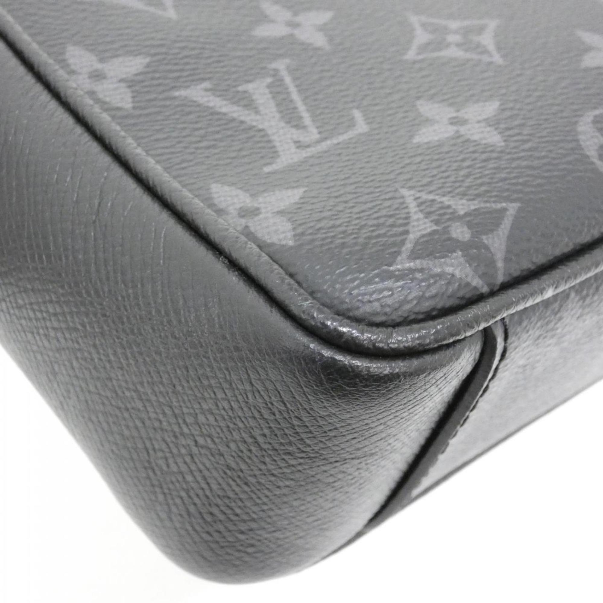 Louis Vuitton Black Coated Canvas Leather Shoulder Bag (Pre-Owned)