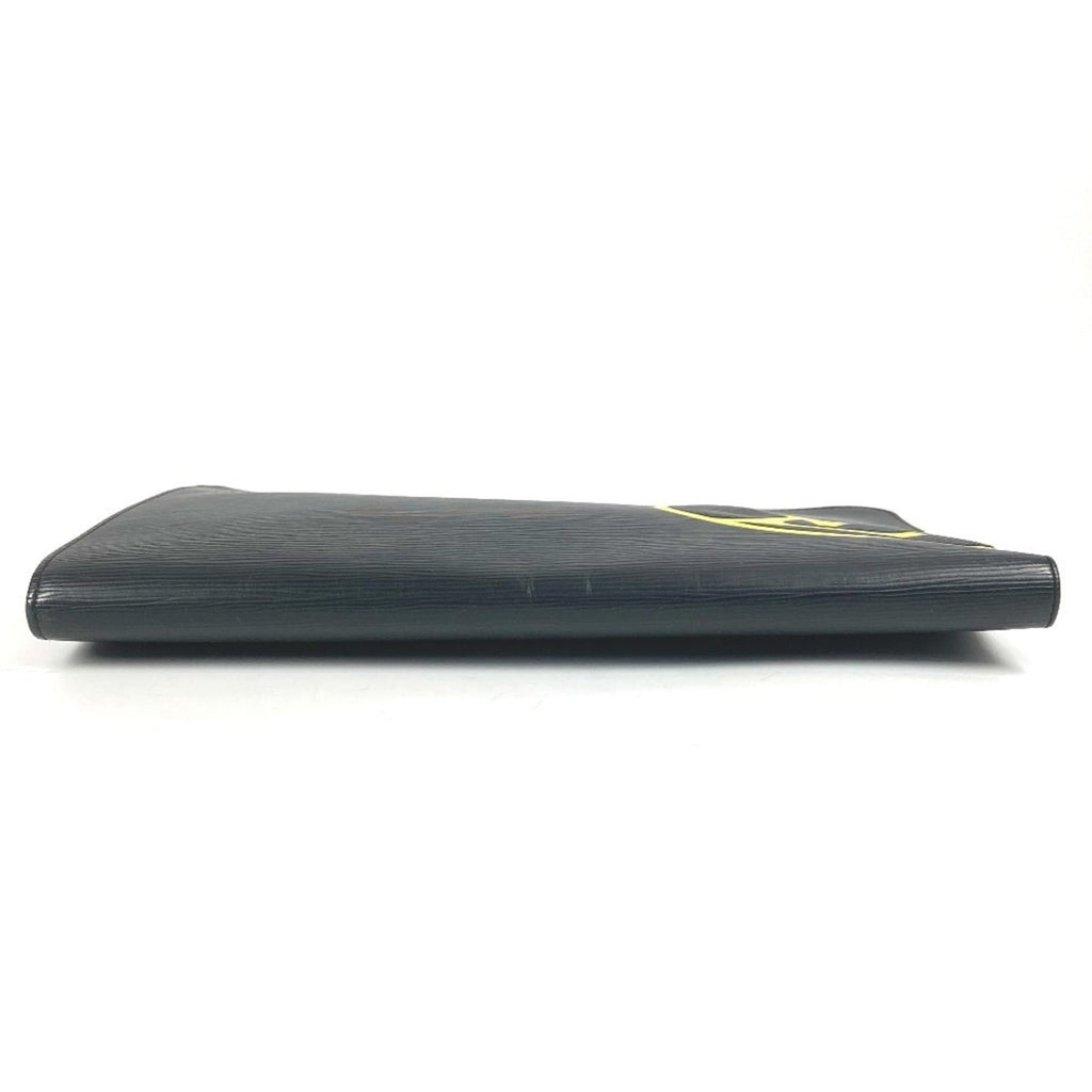 Louis Vuitton Black Yellow Epi Leather Clutch Bag Pochette Pouch (Pre-Owned)