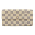 Louis Vuitton Ivory Damier Azur Canvas Long Wallet (Bi-Fold) (Pre-Owned)