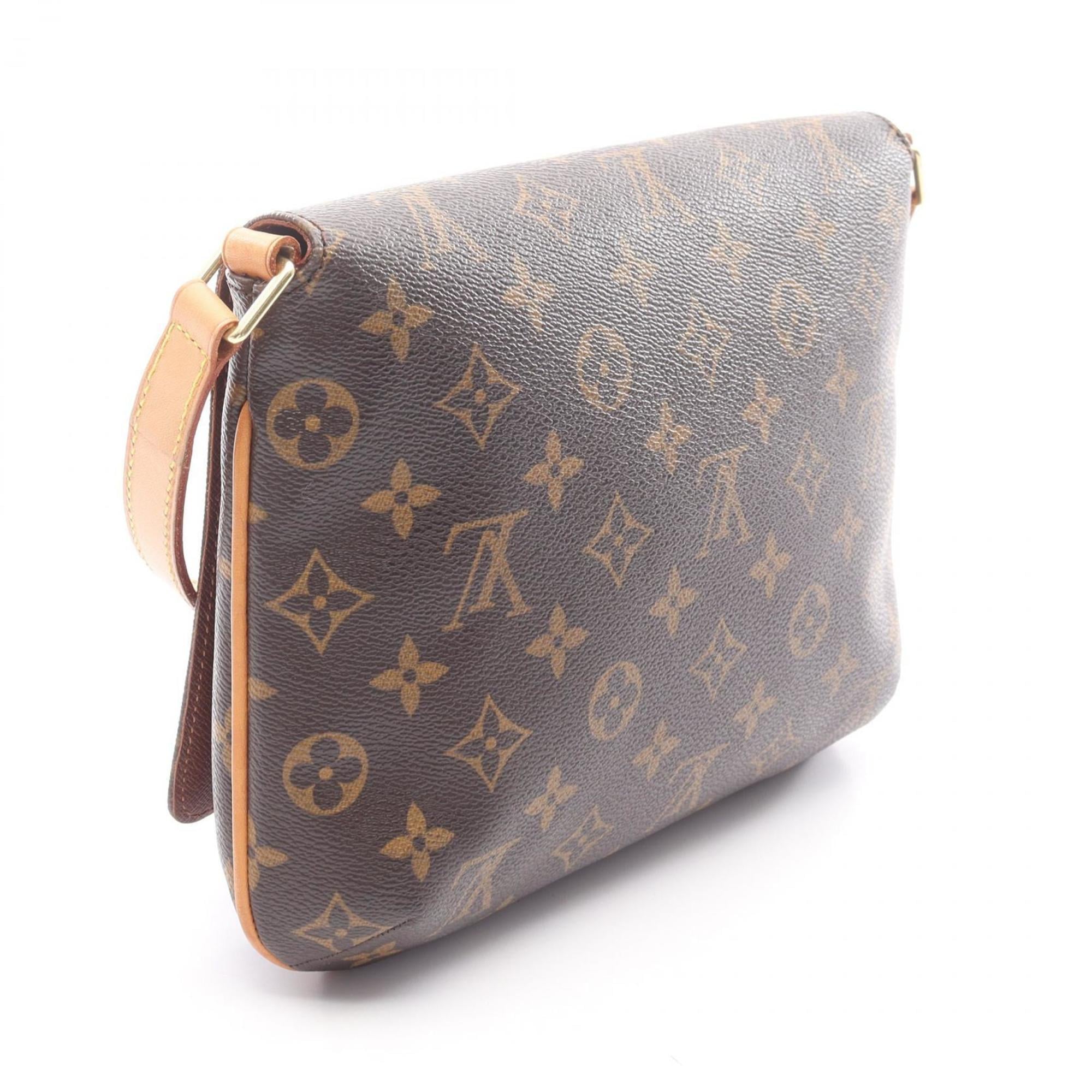 Louis Vuitton Brown Coated Canvas Leather Shoulder Bag (Pre-Owned)
