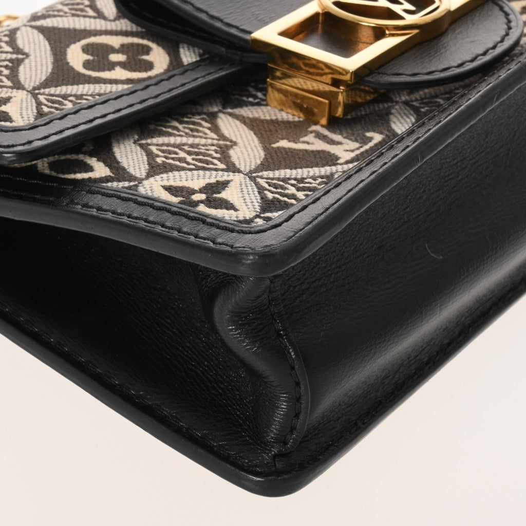 Louis Vuitton Monogram Black Leather Shoulder Bag (Pre-Owned)