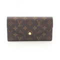Louis Vuitton Brown Fuchsia Monogram Pink Monogram Long Wallet (Bi-Fold) (Pre-Owned)