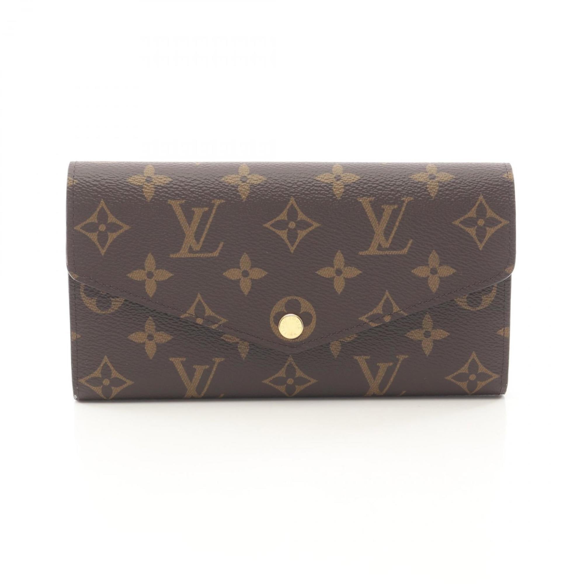Louis Vuitton Brown Fuchsia Monogram Pink Monogram Long Wallet (Bi-Fold) (Pre-Owned)