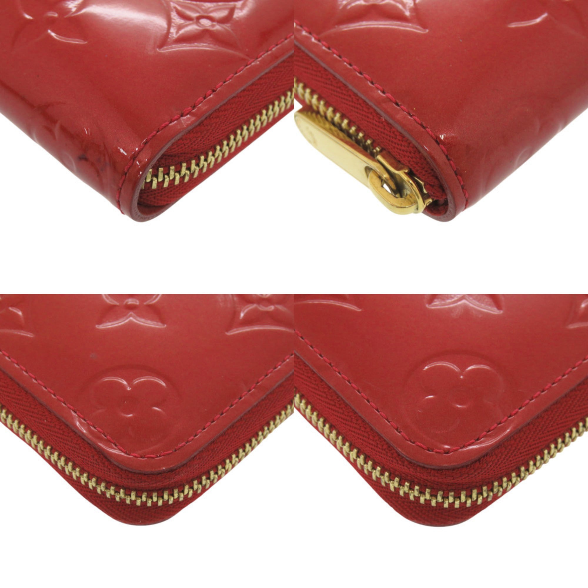 Louis Vuitton Red Color Monogram Vernis Coin Purse/Coin Case (Pre-Owned)