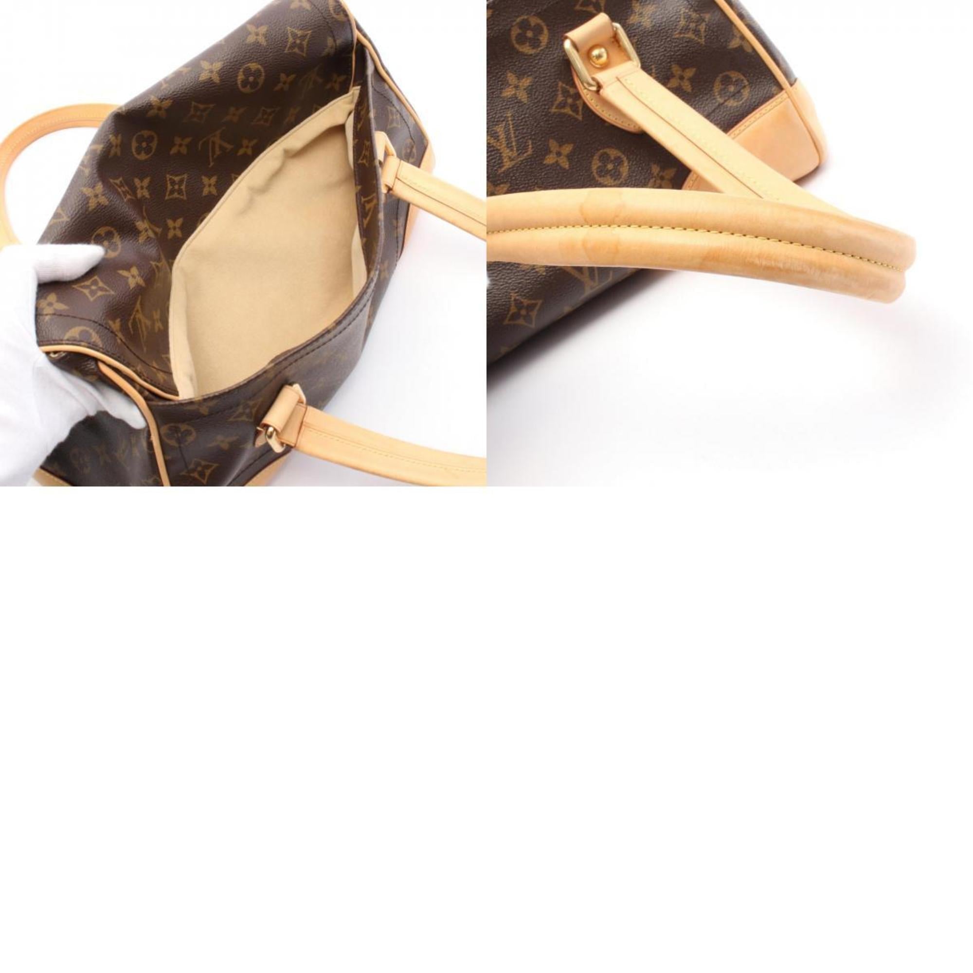 Louis Vuitton Brown Coated Canvas Leather Shoulder Bag (Pre-Owned)