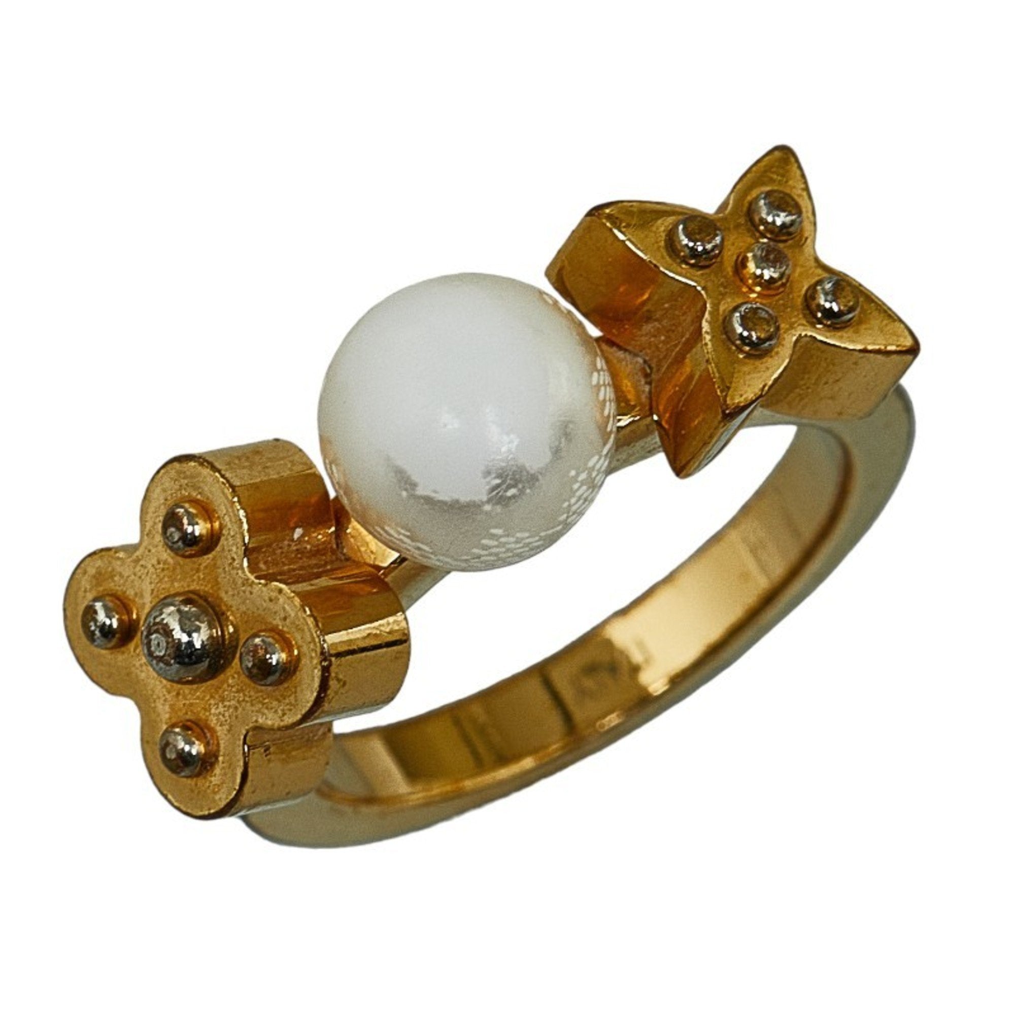 Louis Vuitton Gold Gold Plating Band Ring (Pre-Owned)