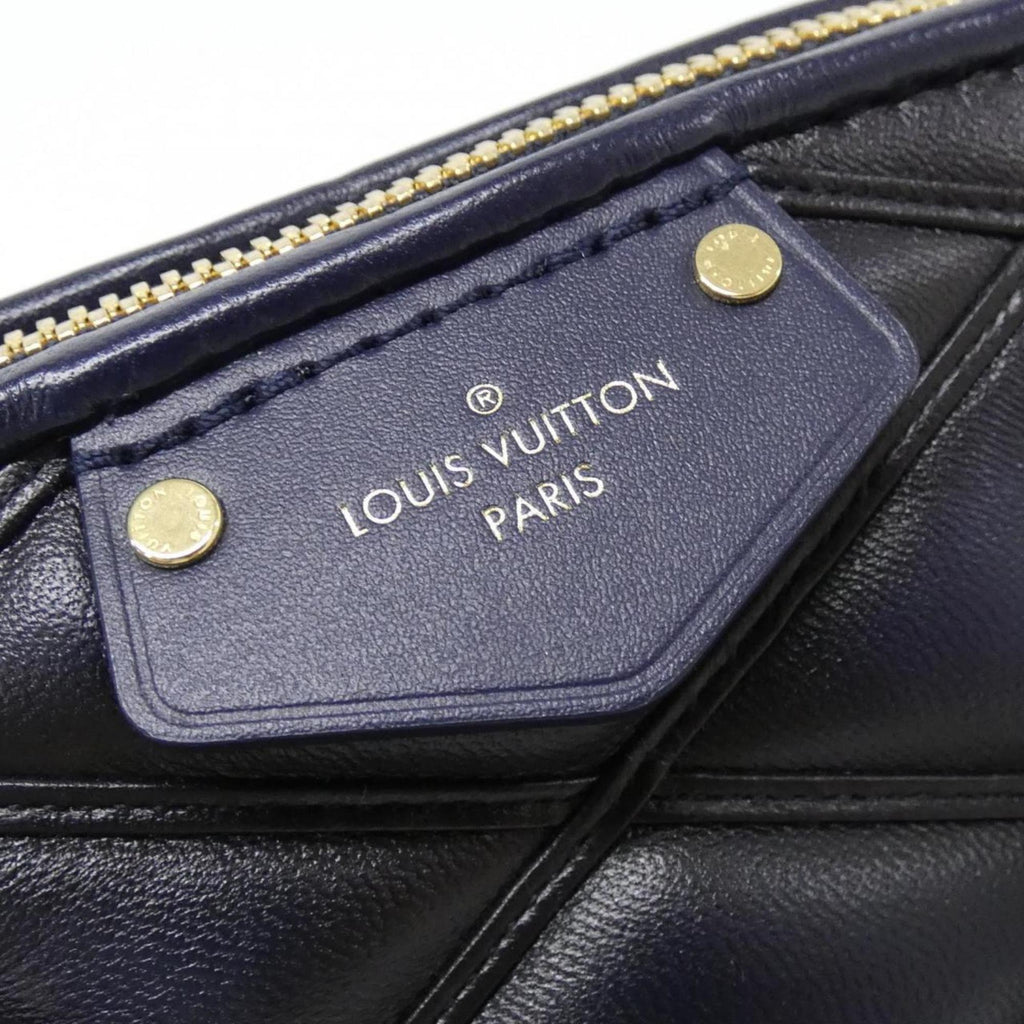 Louis Vuitton Navy Leather Handbag (Pre-Owned)