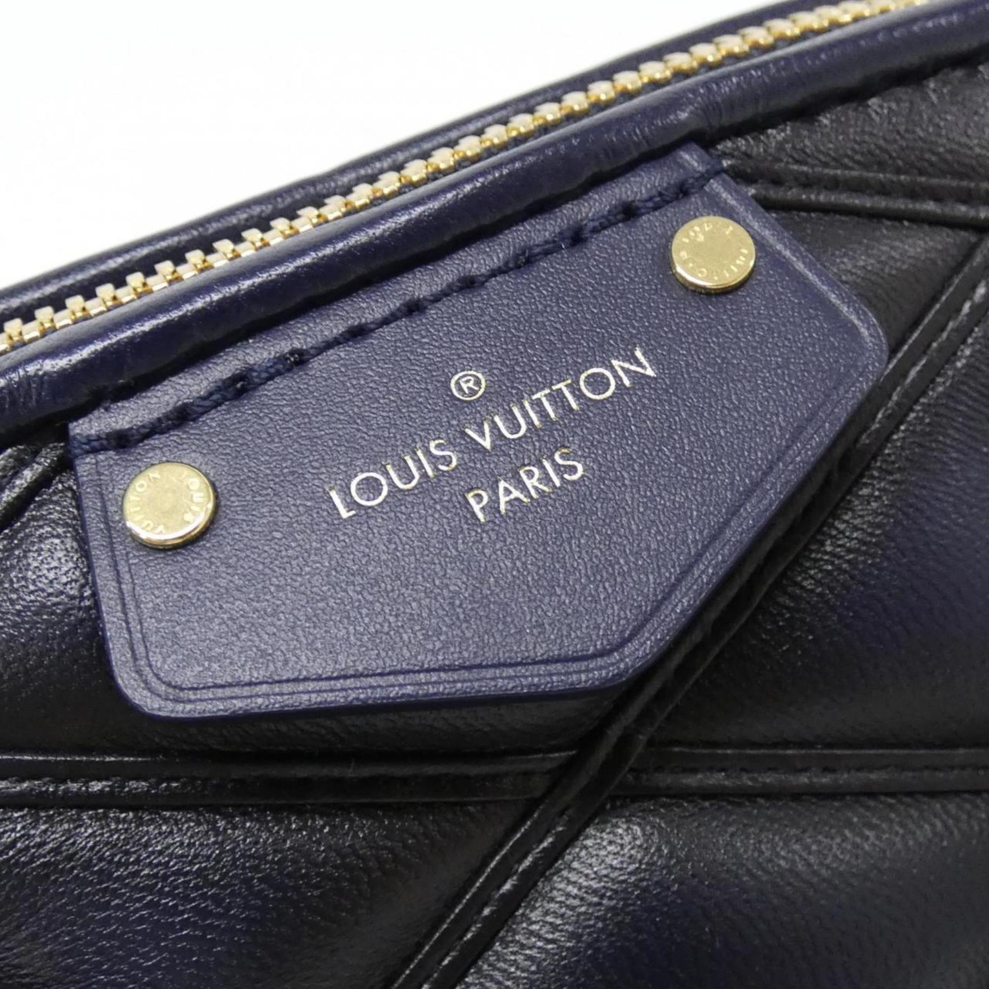 Louis Vuitton Navy Leather Handbag (Pre-Owned)