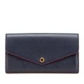 Louis Vuitton Monogram Empreinte Marine Rouge Navy Leather Long Wallet (Bi-Fold) (Pre-Owned)