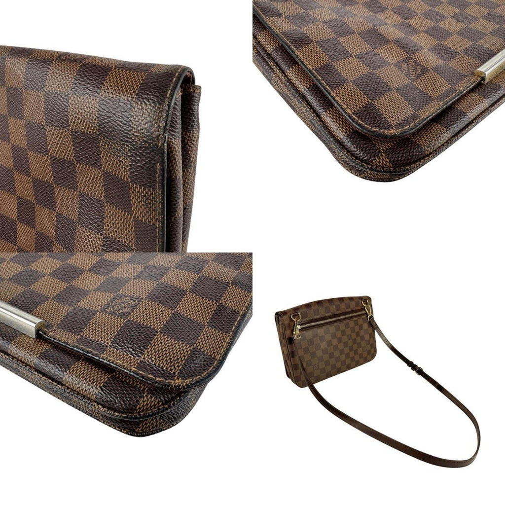 Louis Vuitton Brown Damier Canvas Galle Damier Canvas Shoulder Bag (Pre-Owned)