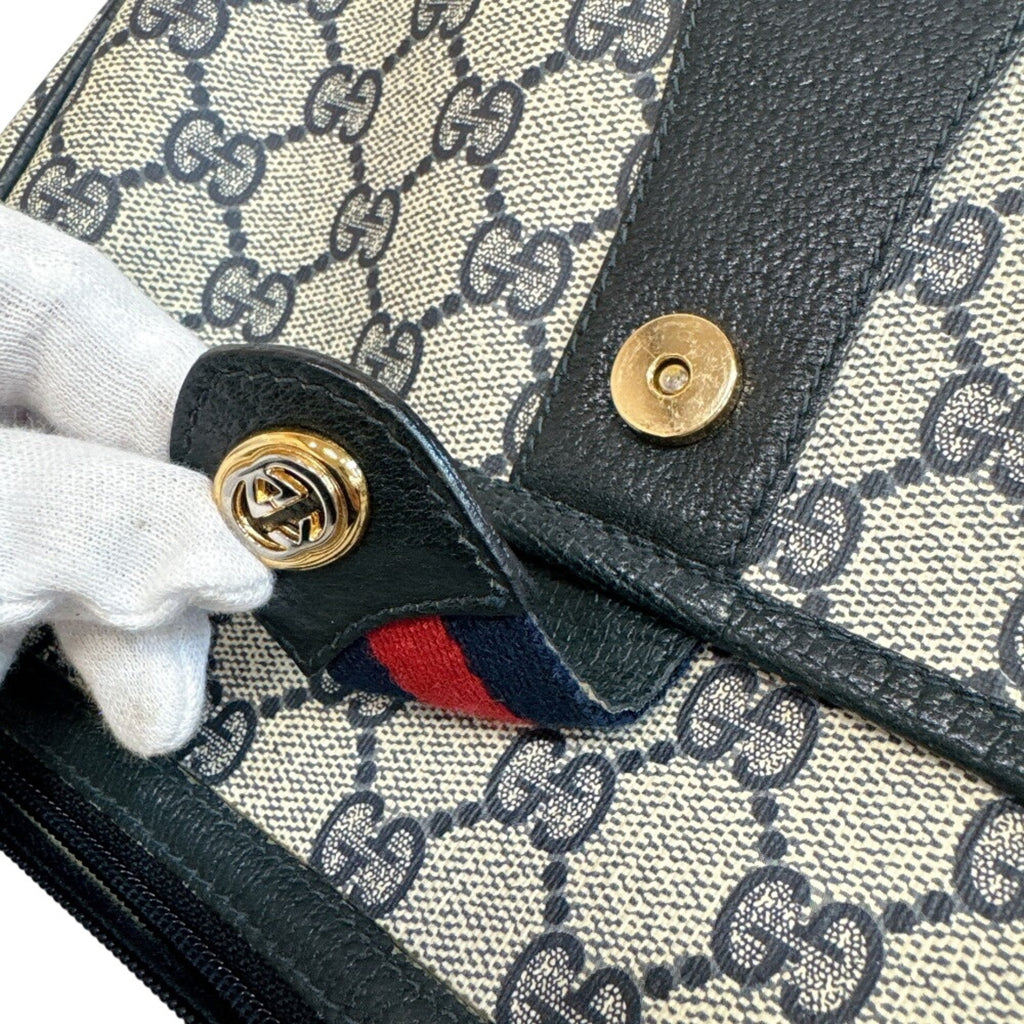 Vintage Web Crossbody Bag GG Coated Canvas Small