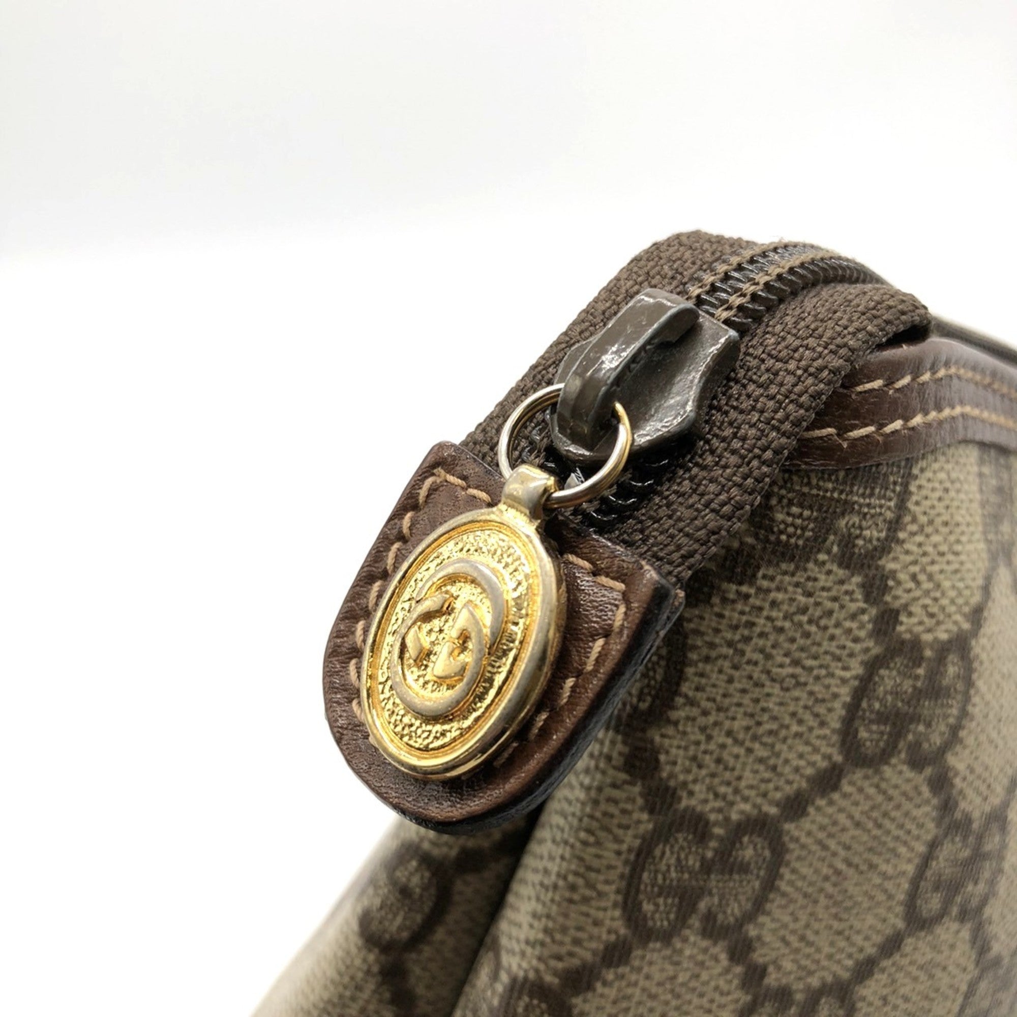 Interlocking G Patch Wristlet Messenger Bag GG Coated Canvas Small