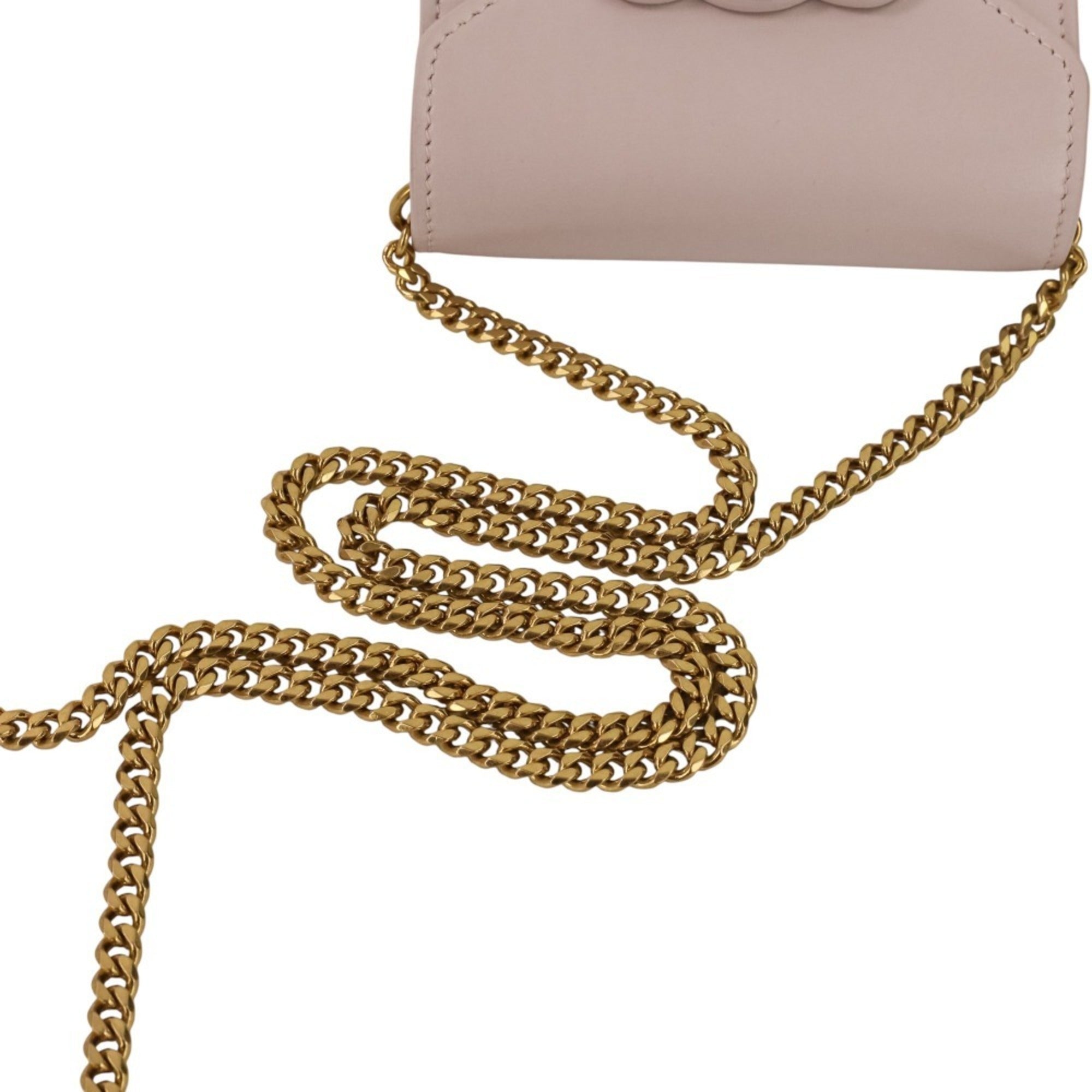 Triomphe Envelope Wallet on Chain Leather