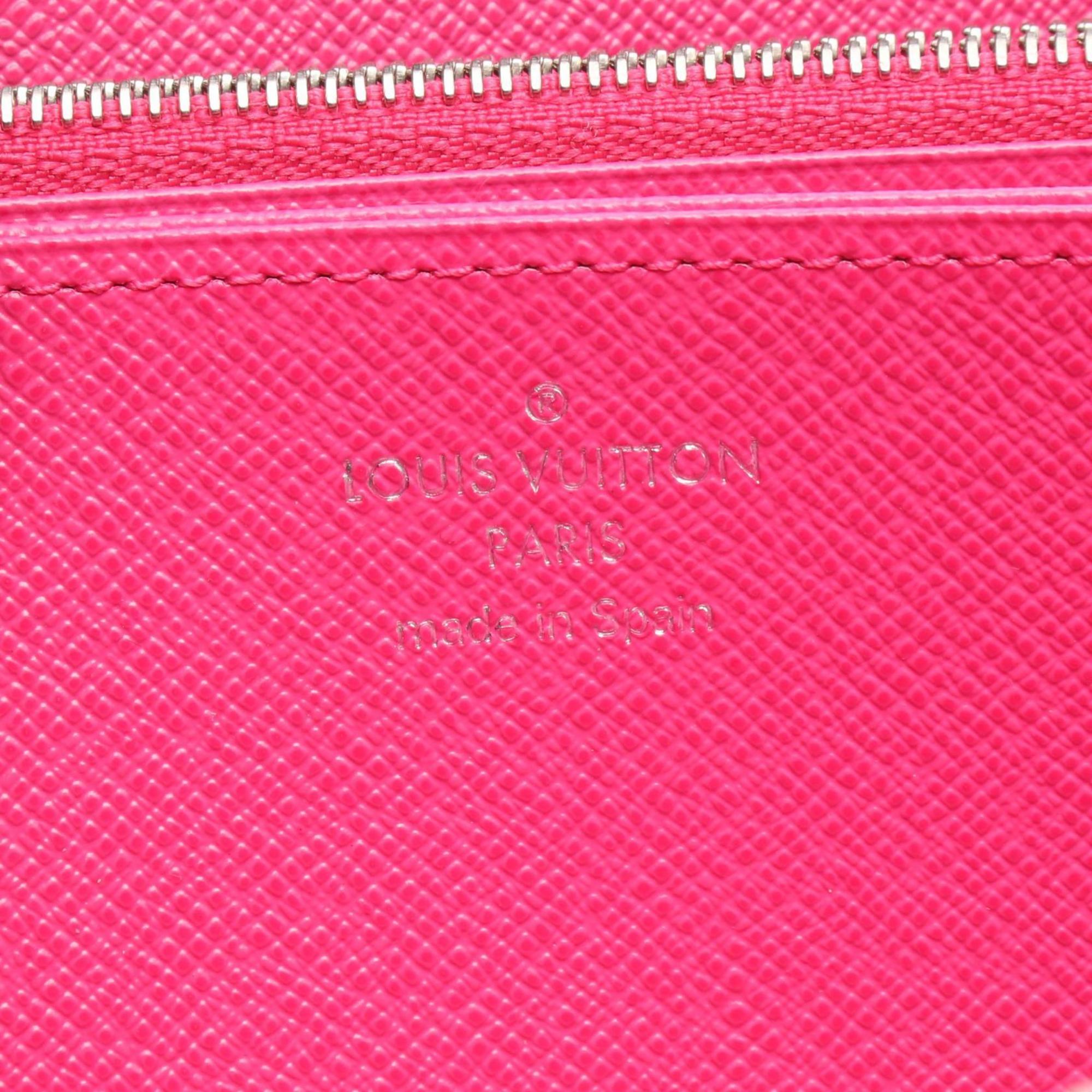 Louis Vuitton Black Hot Pink Noir Pink Leather Long Wallet (Bi-Fold) (Pre-Owned)