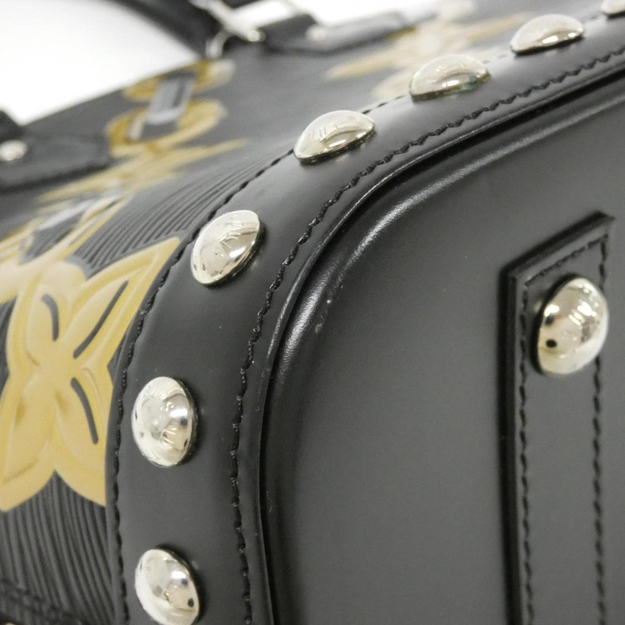Louis Vuitton Black Leather Handbag (Pre-Owned)