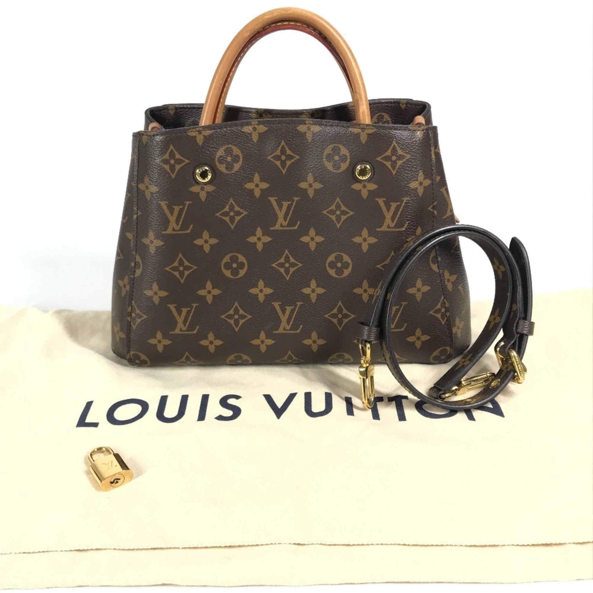 Louis Vuitton Brown Monogram Monogram Handbag Shoulder Bag Tote Bag (Pre-Owned)