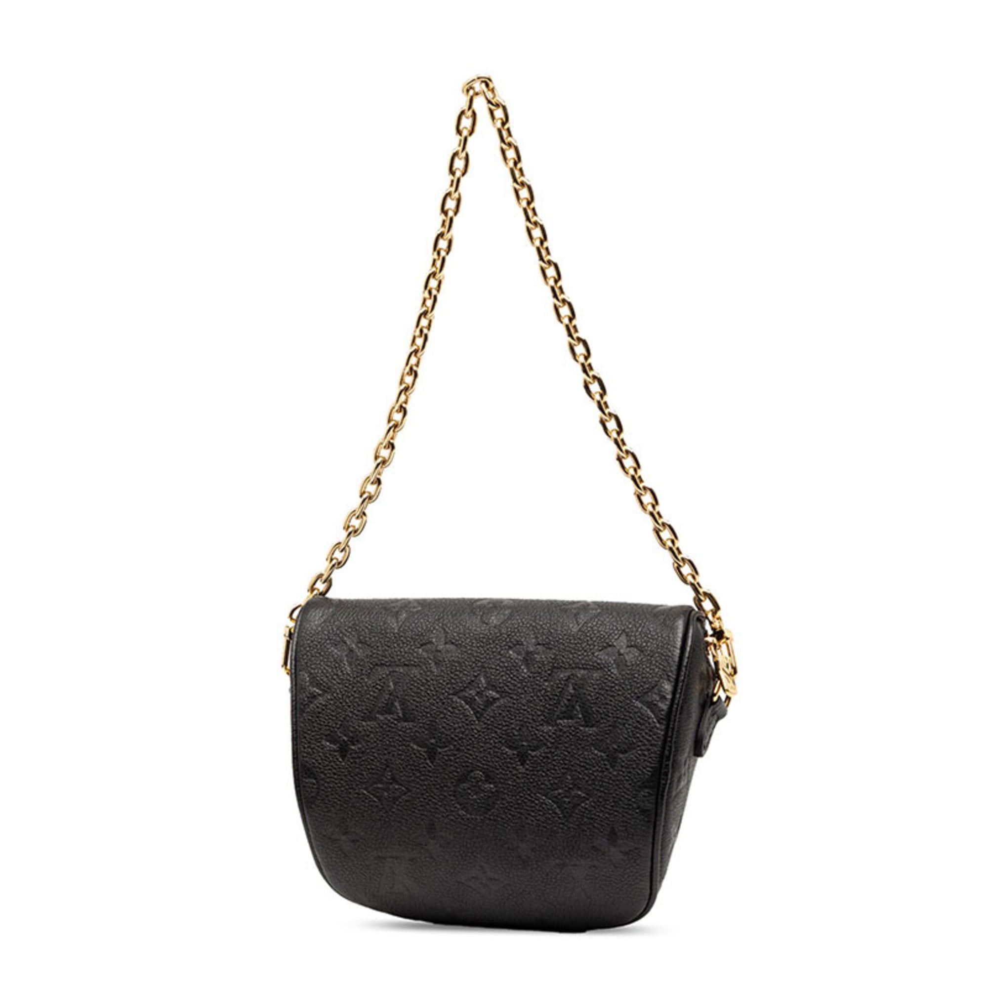 Louis Vuitton Black Noir Leather Handbag Shoulder Bag (Pre-Owned)