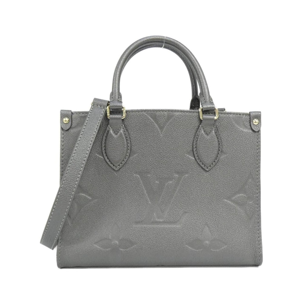 Louis Vuitton Gunmetal Silver Leather Handbag (Pre-Owned)