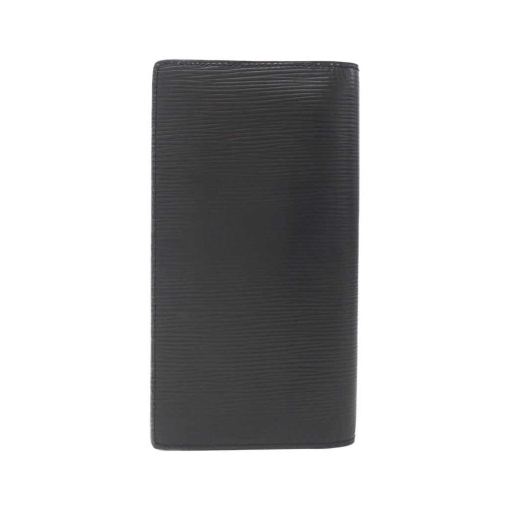 Louis Vuitton Black Leather Long Wallet (Bi-Fold) (Pre-Owned)