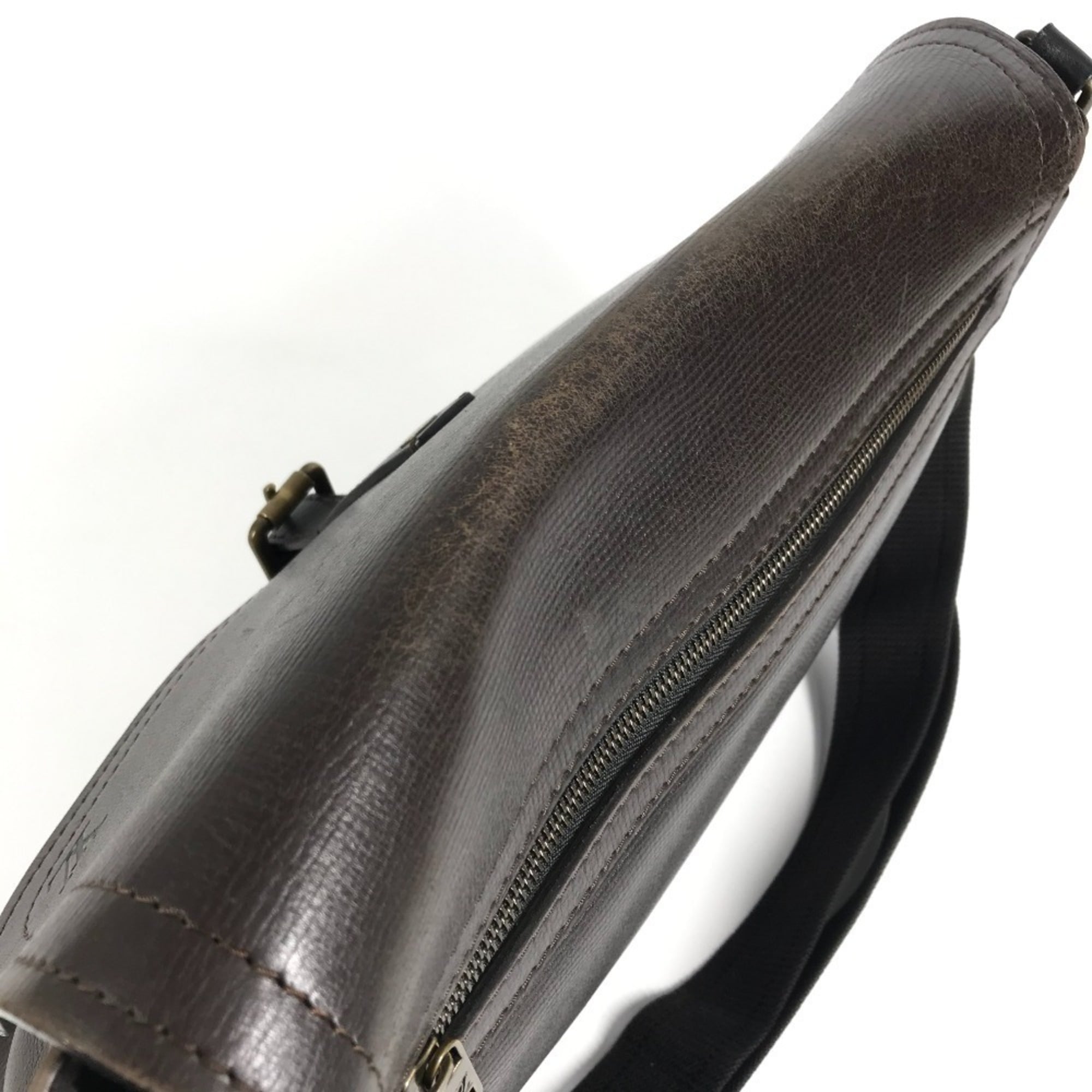 Louis Vuitton Brown Coffee Utah Leather Messenger Bag Shoulder Bag (Pre-Owned)