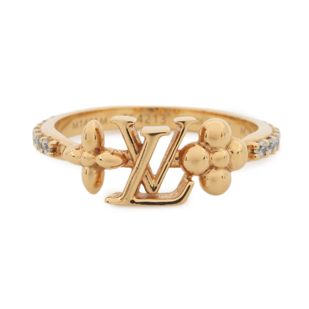 Louis Vuitton Gold Gold Plating Band Ring (Pre-Owned)