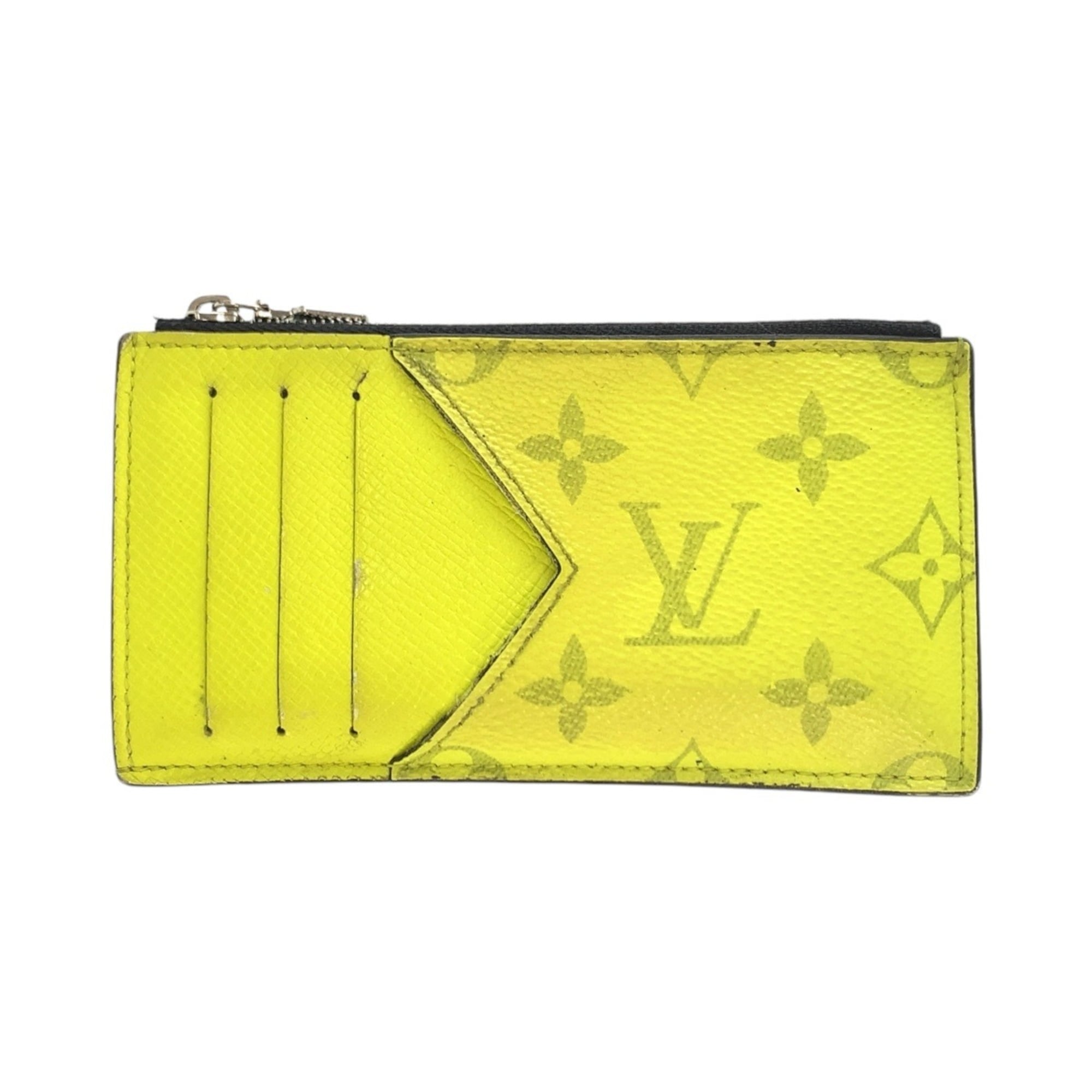 Louis Vuitton Taigarama Jaune Yellow Pvc Coin Purse/Coin Case (Pre-Owned)