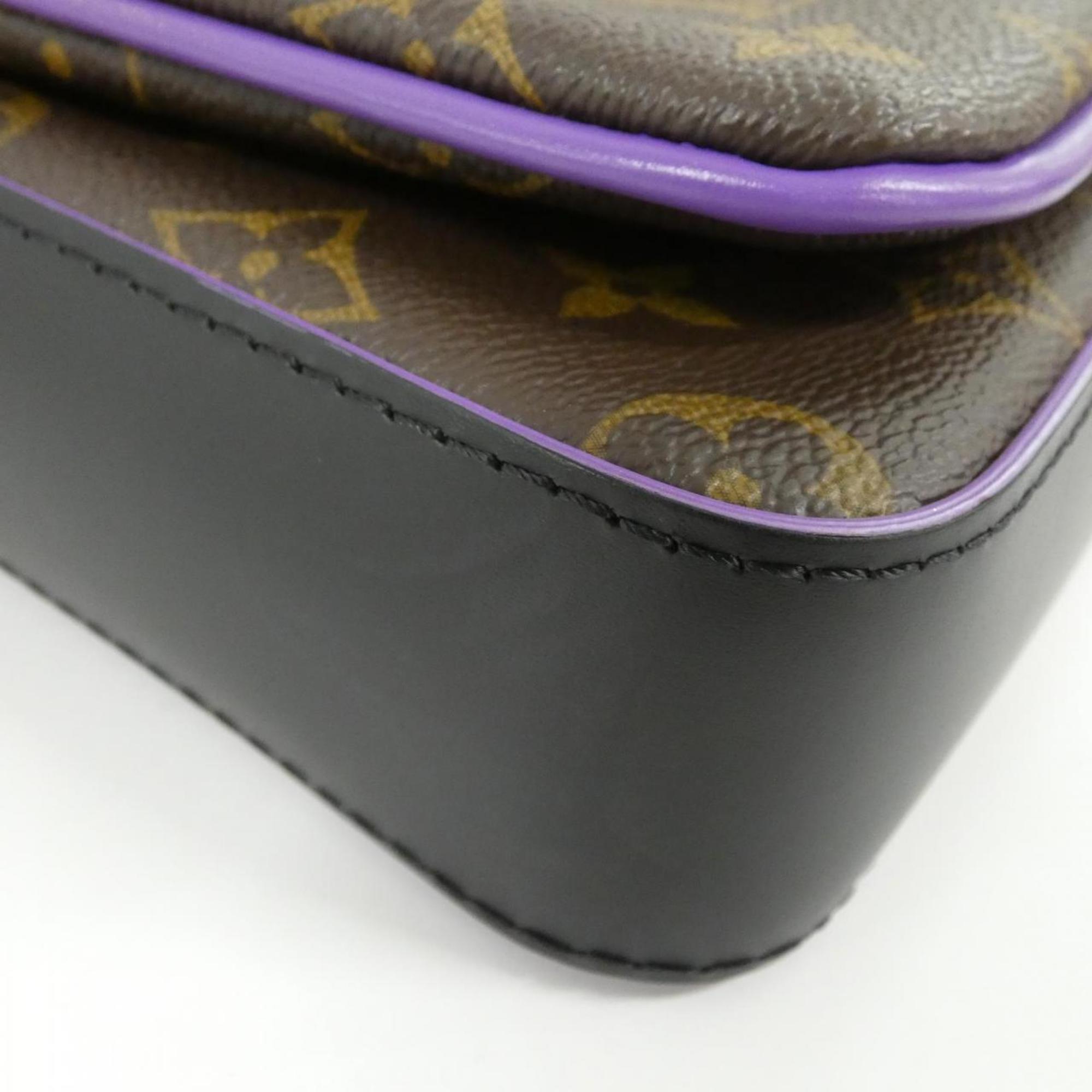 Louis Vuitton Marron Coated Canvas Pouch Shoulder Bag (Pre-Owned)