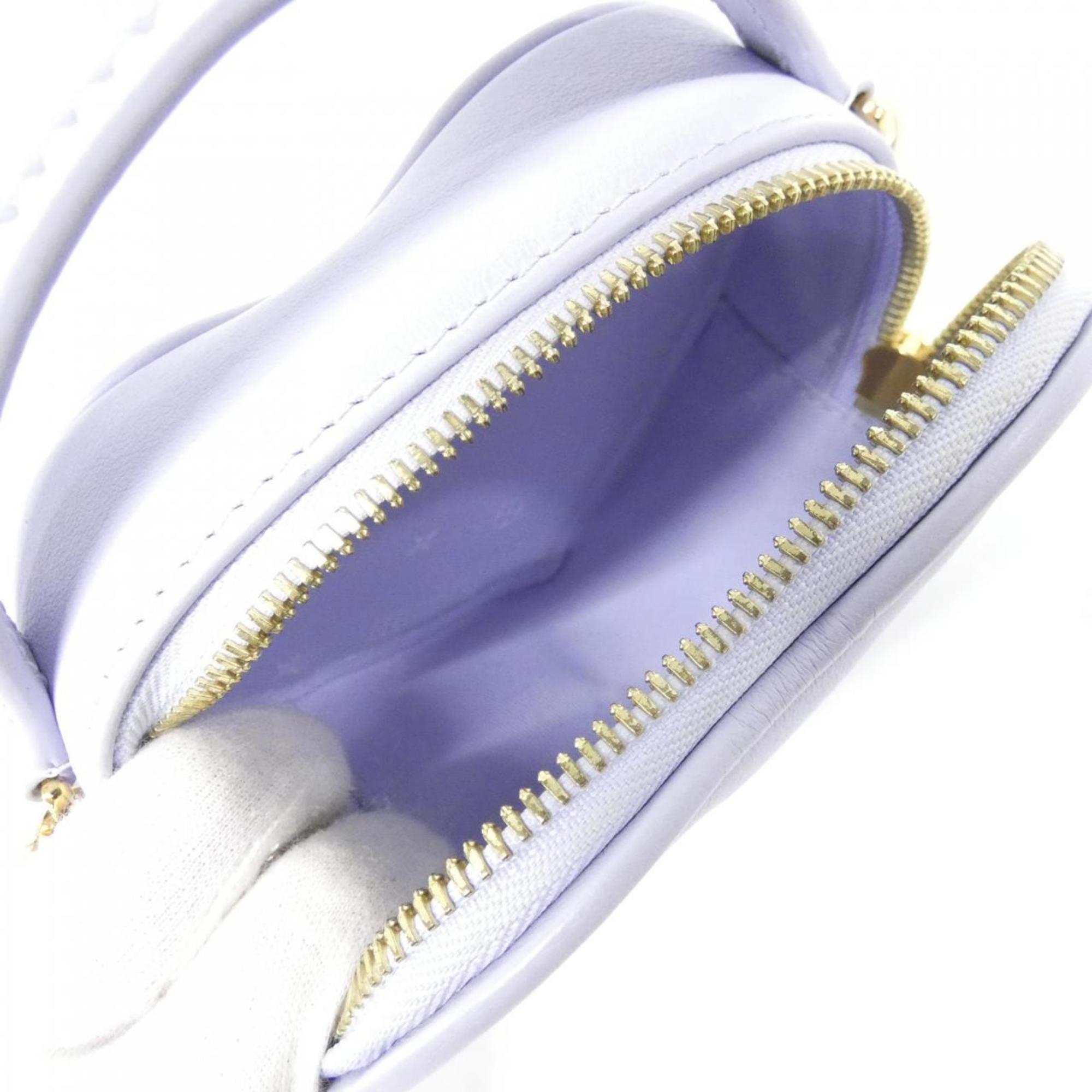 Louis Vuitton Purple Leather Pouch Shoulder Bag (Pre-Owned)