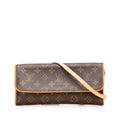 Louis Vuitton Brown Pvc Leather Pochette Shoulder Bag (Pre-Owned)