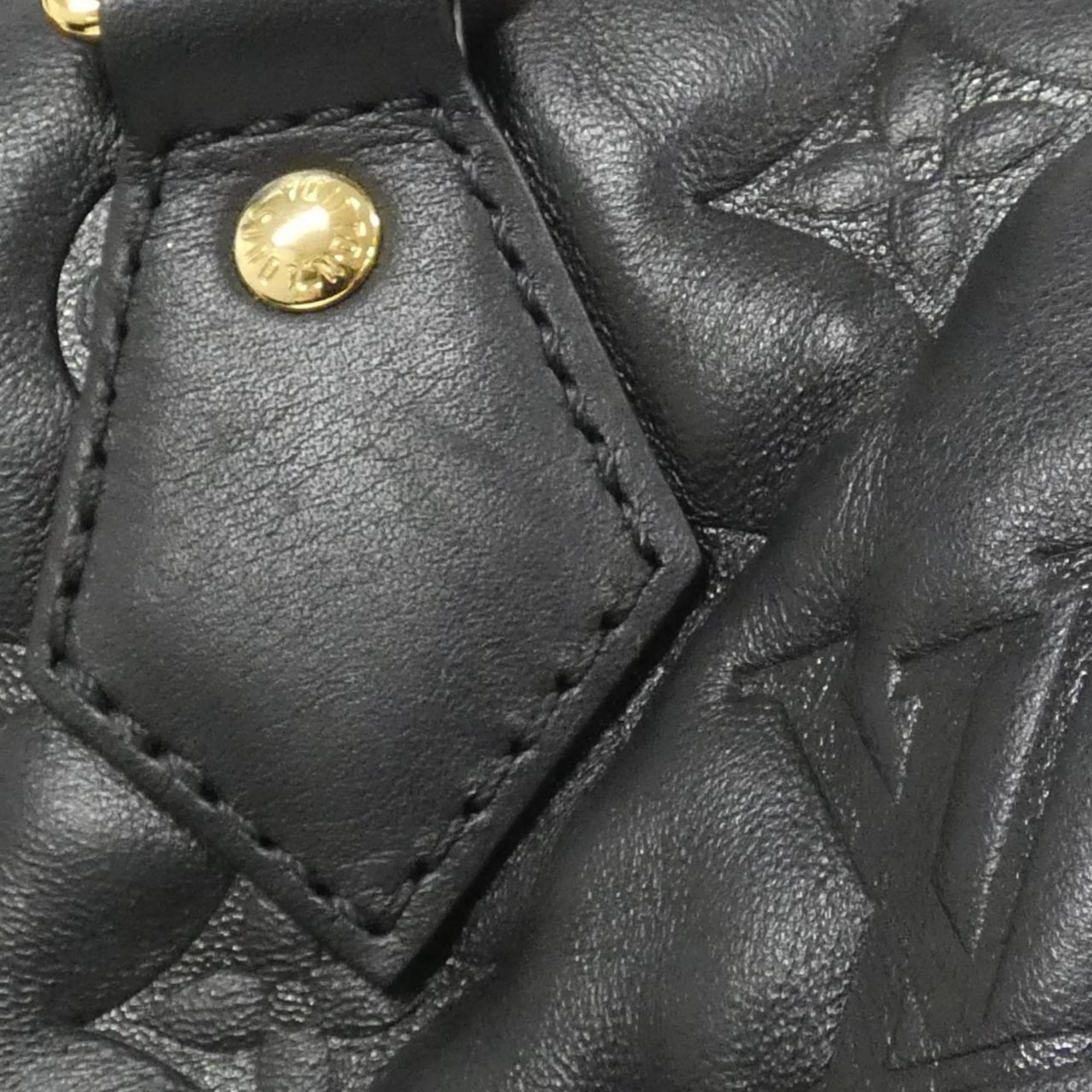 Louis Vuitton Black Leather Boston Bag (Pre-Owned)