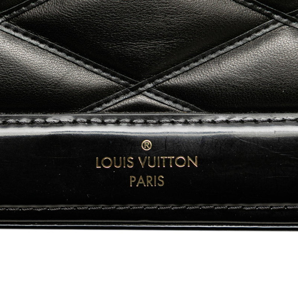 Louis Vuitton Black Leather Handbag Shoulder Bag (Pre-Owned)