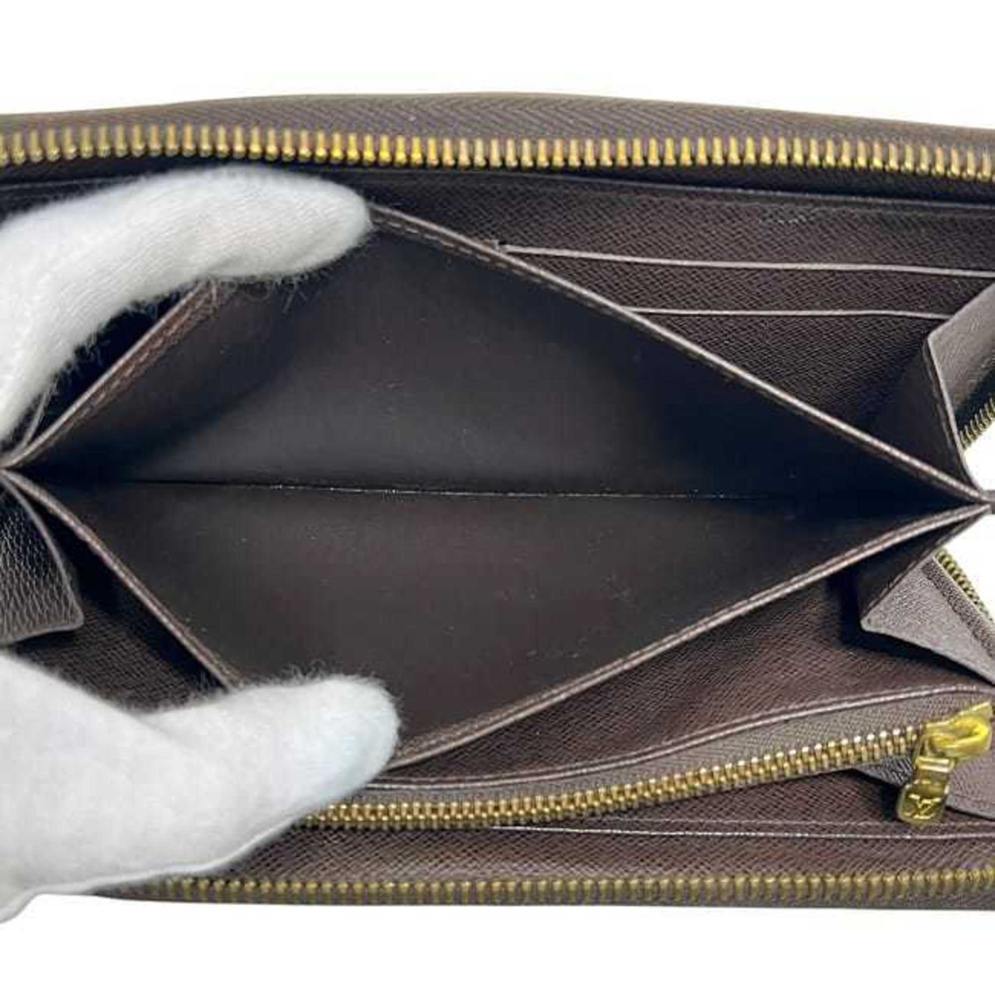 Louis Vuitton Brown Damier Canvas Ebene Damier Canvas Long Wallet (Bi-Fold) (Pre-Owned)