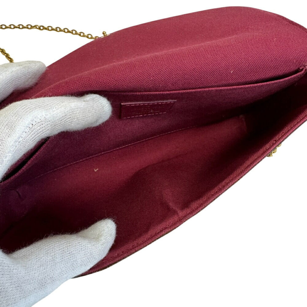 Louis Vuitton Brown Monogram Monogram Leather Pouch Shoulder Bag (Pre-Owned)