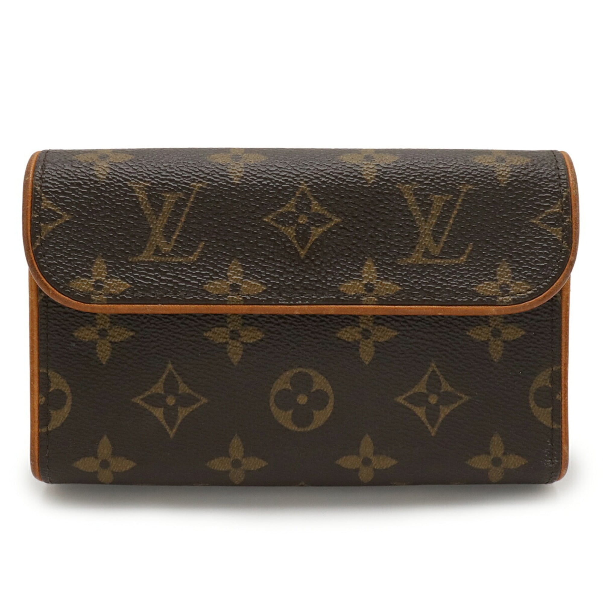 Louis Vuitton Brown Monogram White Monogram Clutch Bag Pochette Pouch (Pre-Owned)