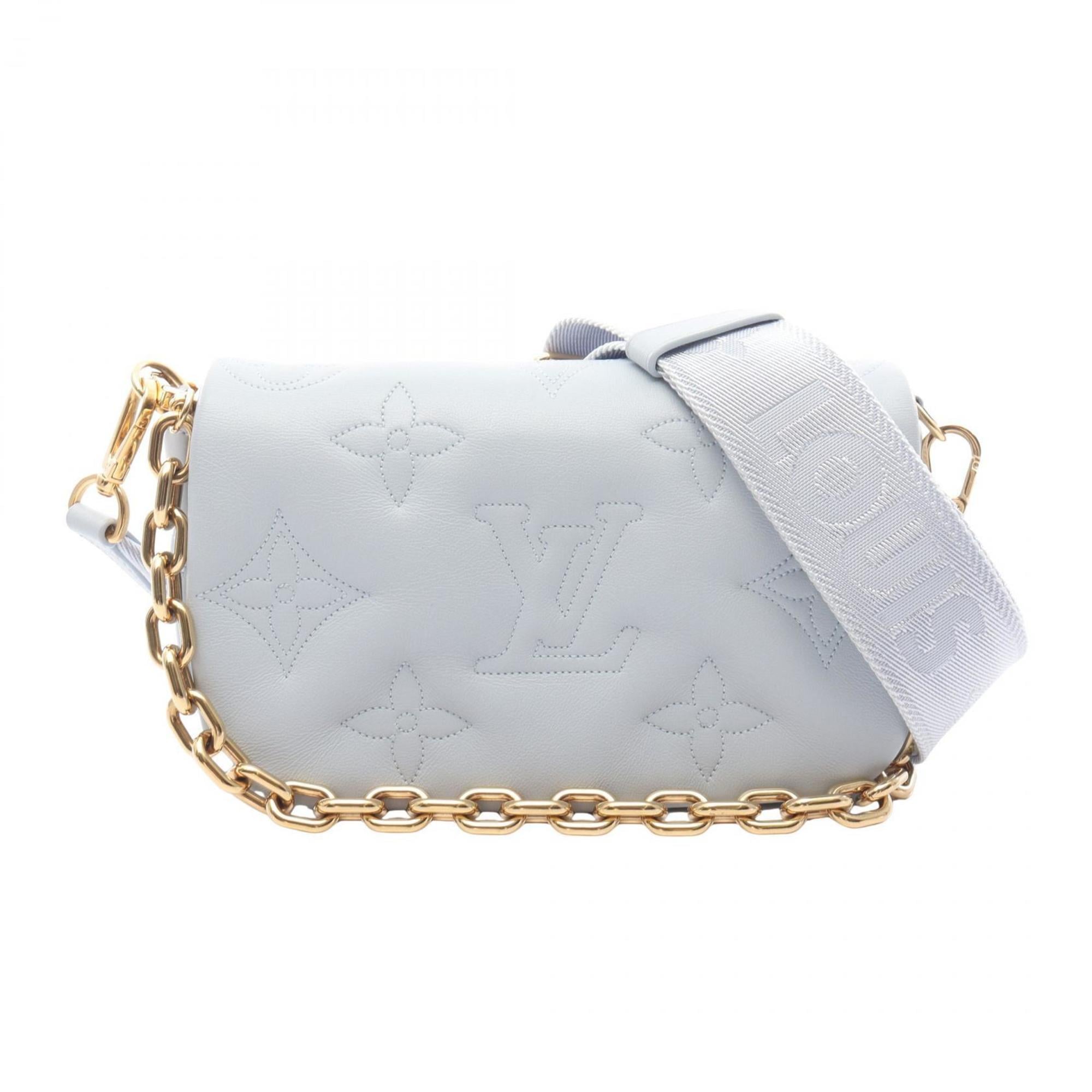 Louis Vuitton Blue Leather Shoulder Bag (Pre-Owned)