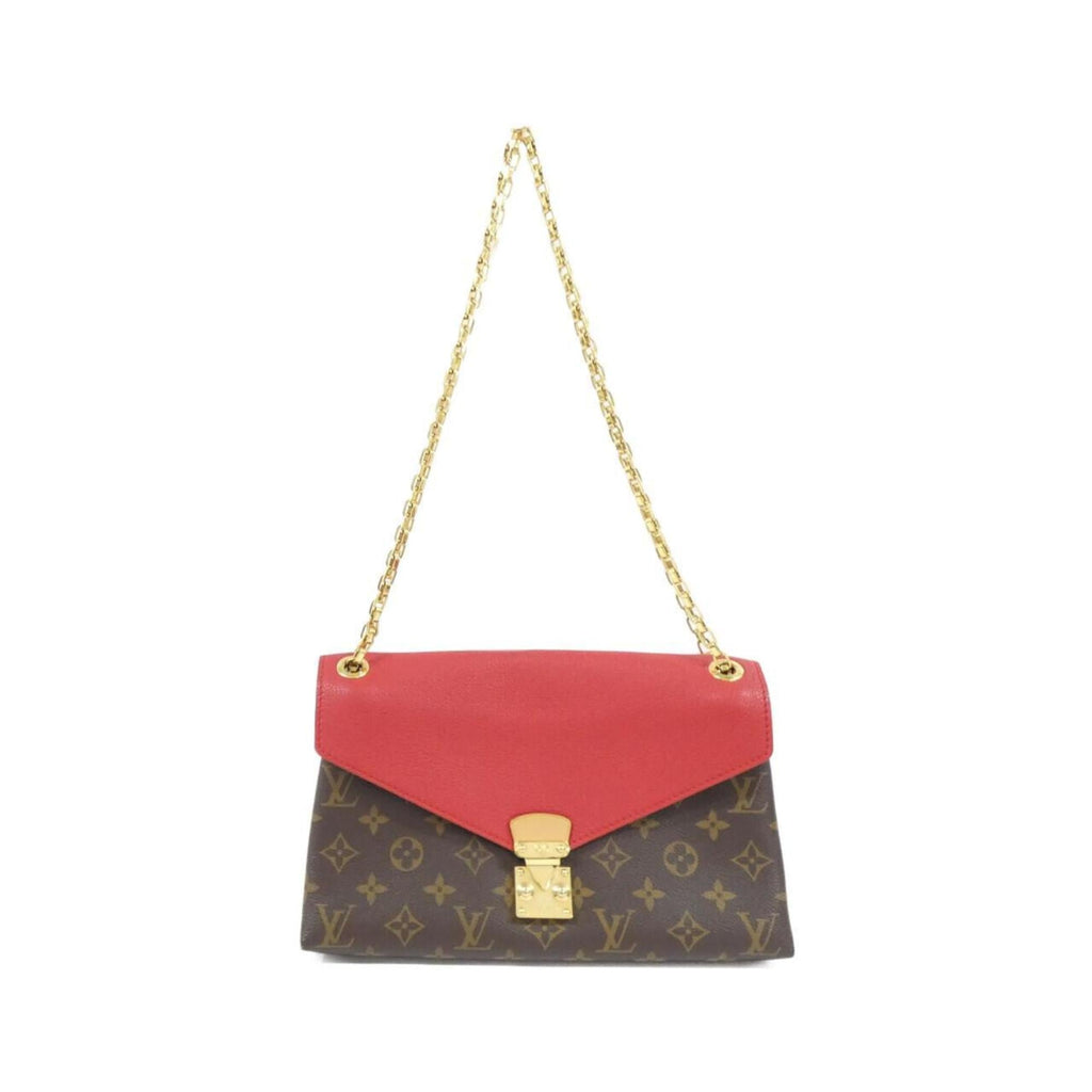 Louis Vuitton Cerise Marron Coated Canvas Leather Shoulder Bag (Pre-Owned)