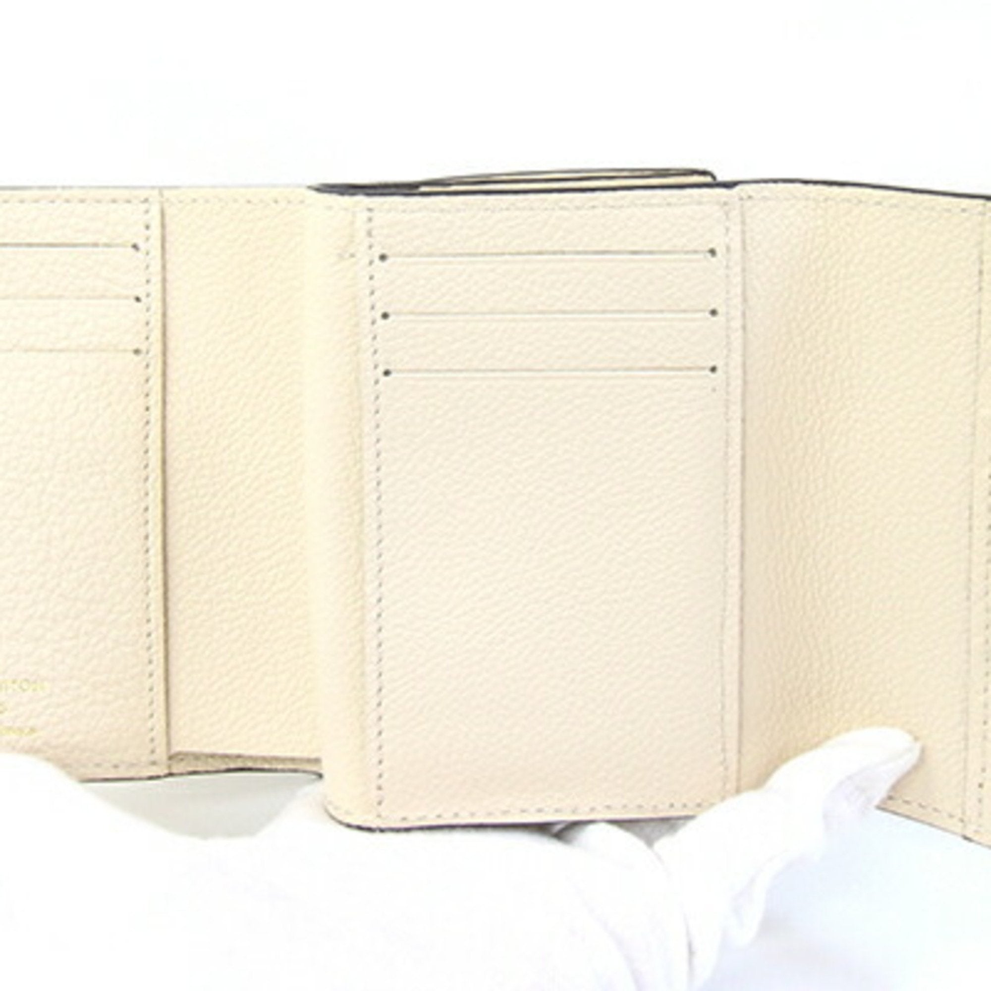 Louis Vuitton Ivory Monogram Empreinte Cuir Ombre Leather Wallet (Tri-Fold) (Pre-Owned)