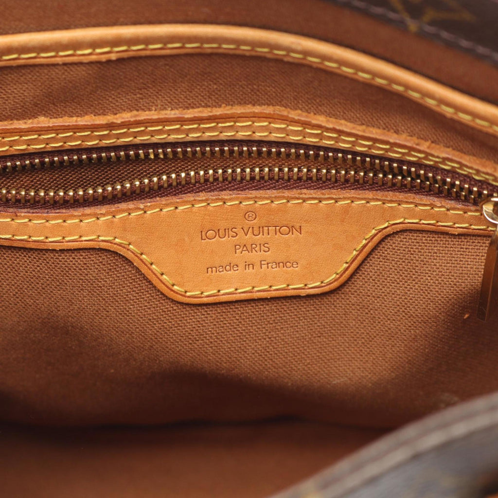 Louis Vuitton Monogram Brown Coated Canvas Leather Handbag (Pre-Owned)