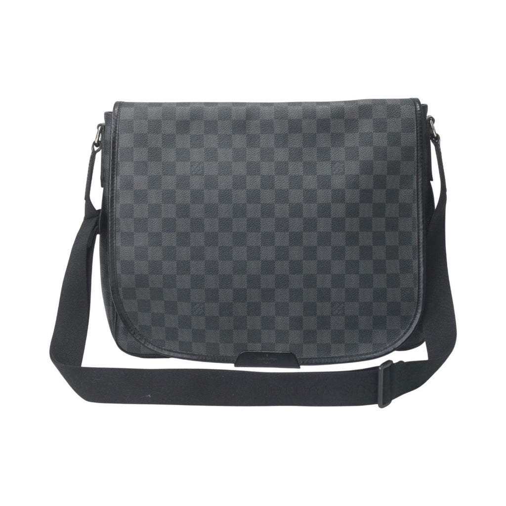 Louis Vuitton Black Damier Graphite Damier Graphite Shoulder Bag (Pre-Owned)