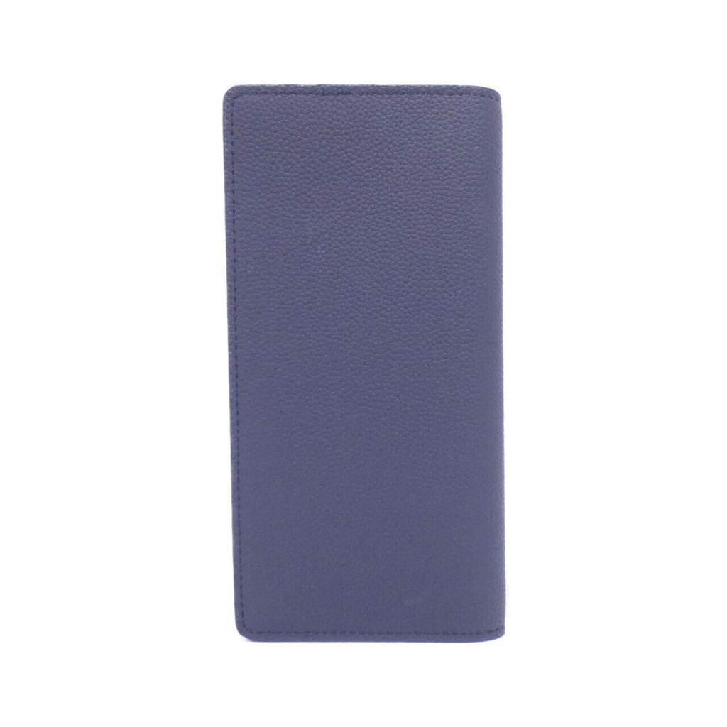 Louis Vuitton Navy Leather Long Wallet (Bi-Fold) (Pre-Owned)