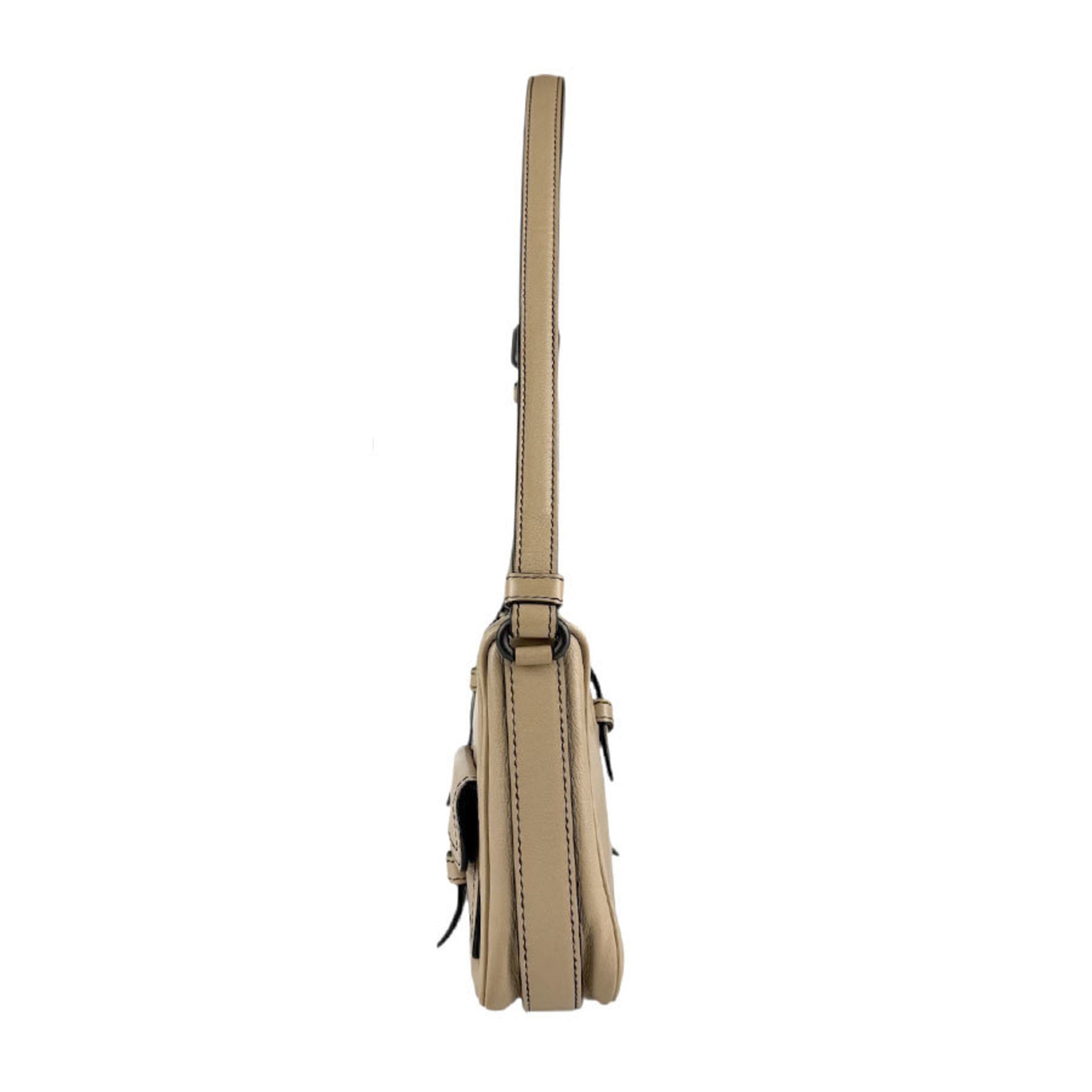 Multi Pocket Shoulder Bag Leather and Intrecciato Nappa Small