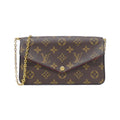 Louis Vuitton Monogram Marron Coated Canvas Pochette Shoulder Bag (Pre-Owned)