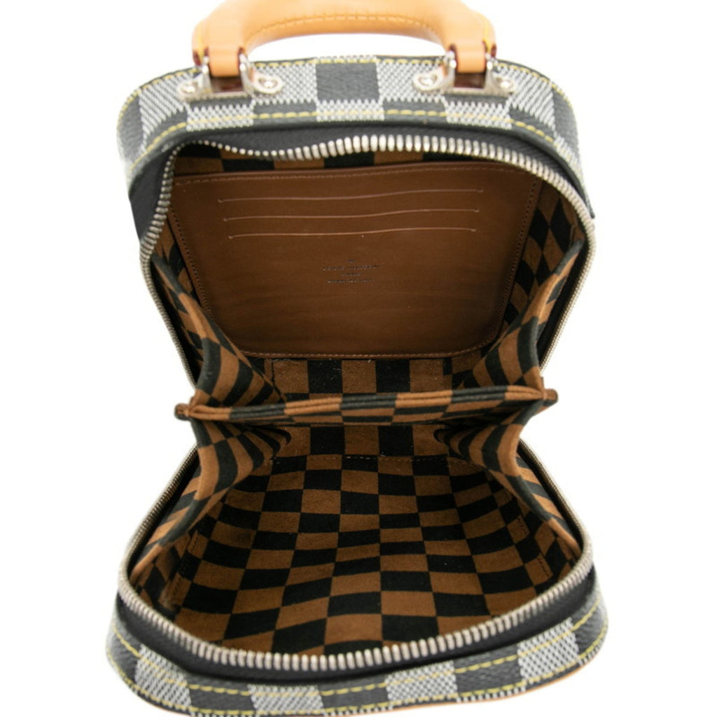 Louis Vuitton Brown Gray Pvc Leather Handbag Shoulder Bag (Pre-Owned)