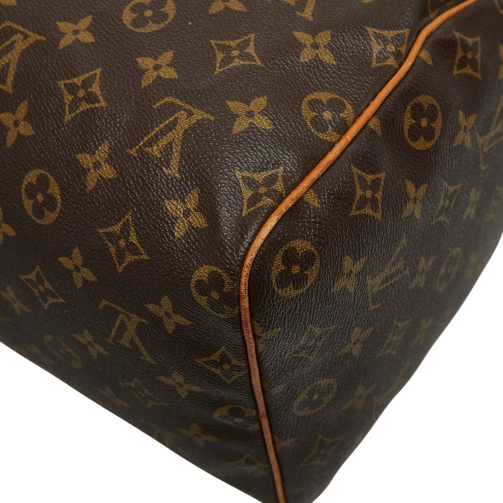Louis Vuitton Brown Pvc Leather Boston Bag Handbag (Pre-Owned)